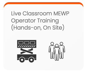 Live Classroom MEWP Operator Training - hands on, on-site)