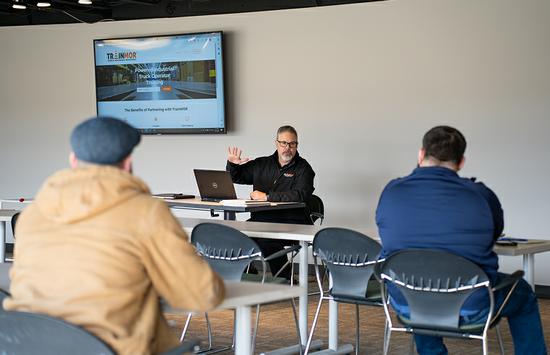 Trainer Russ in class